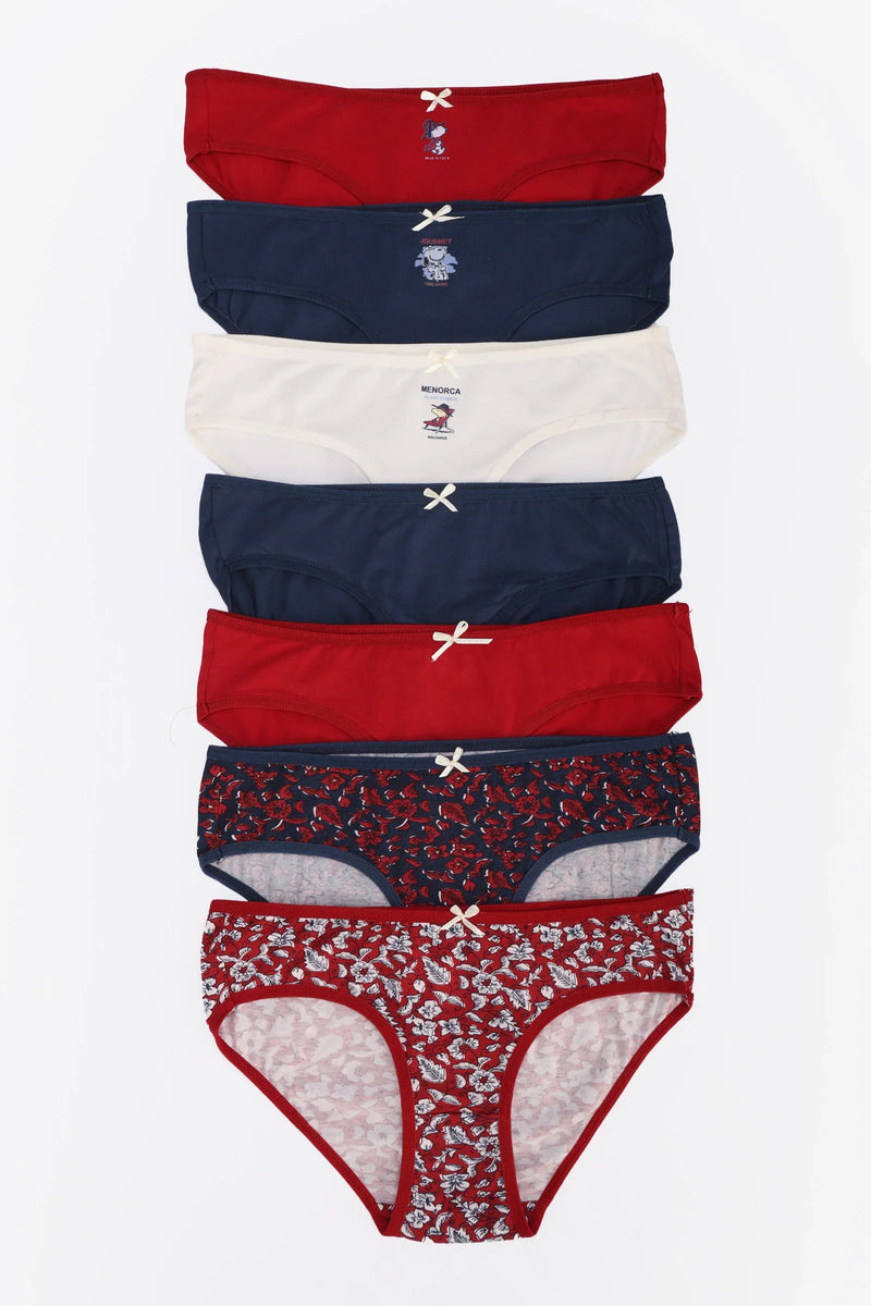 Pack of 7 Cotton Colored Bikini Panties – Multicolor