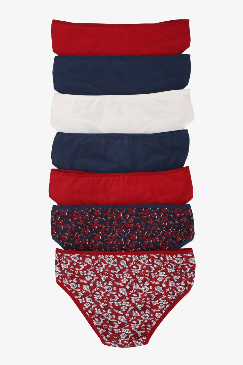 Pack of 7 Cotton Colored Bikini Panties – Multicolor