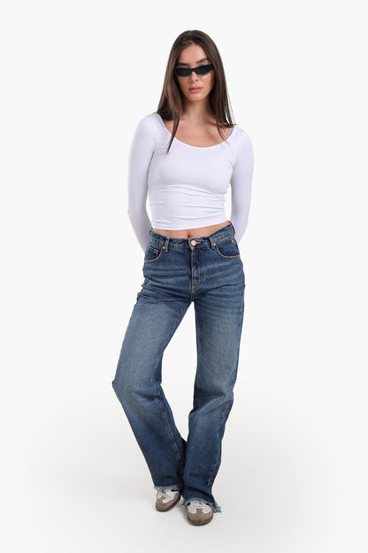 Off-Shoulder Long Sleeve Top