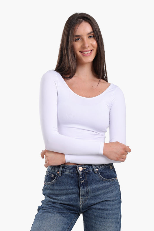 Off-Shoulder Long Sleeve Top