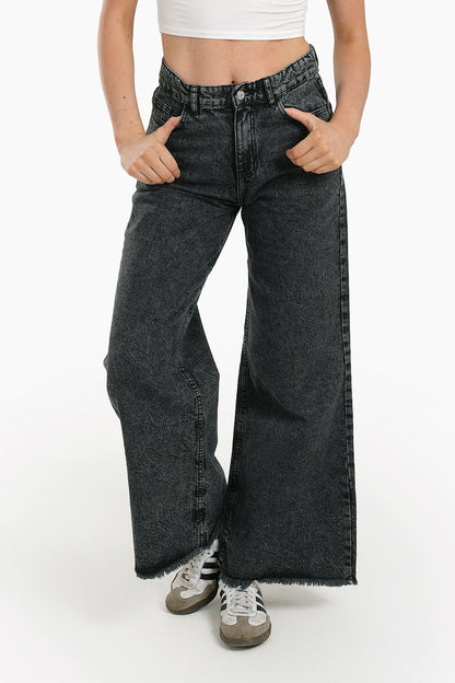 Grey Zip Fly Jeans