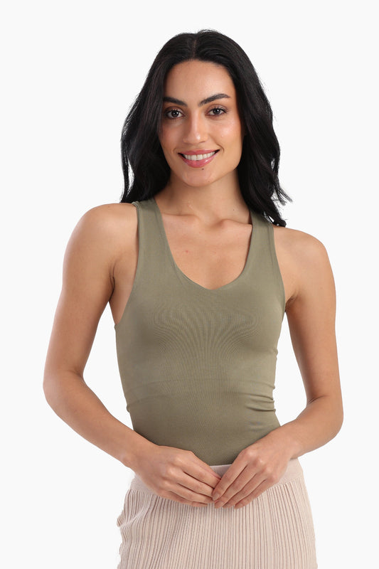 Slim Fit Round Neck Top