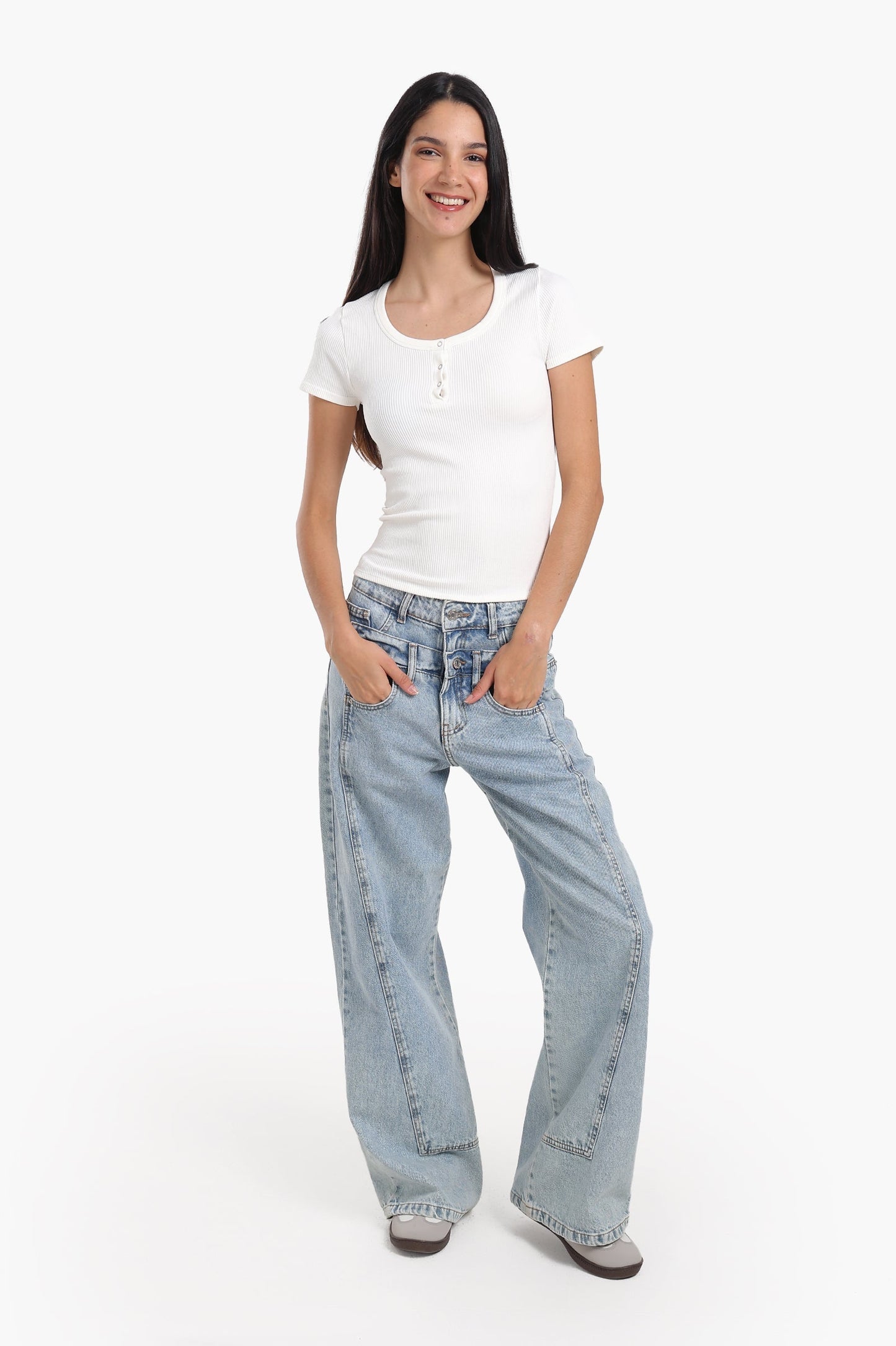 Seamless Snap Front Top