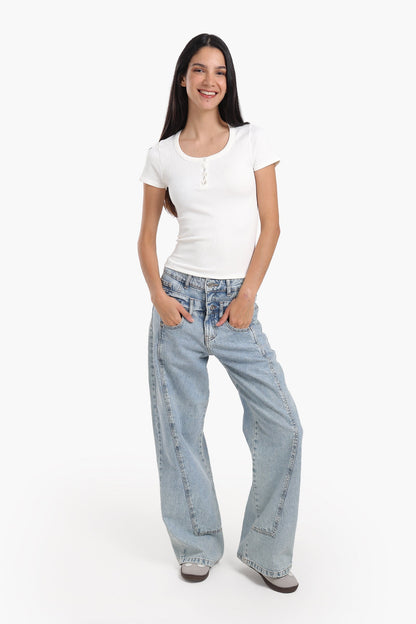 Seamless Snap Front Top