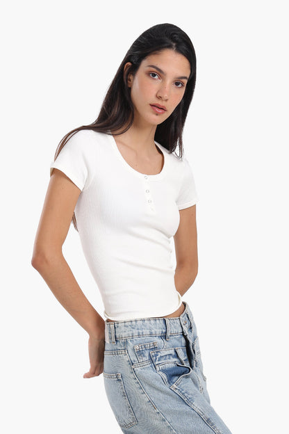 Seamless Snap Front Top