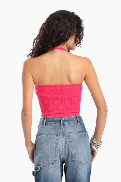One-Shoulder Ribbed Crop Top
