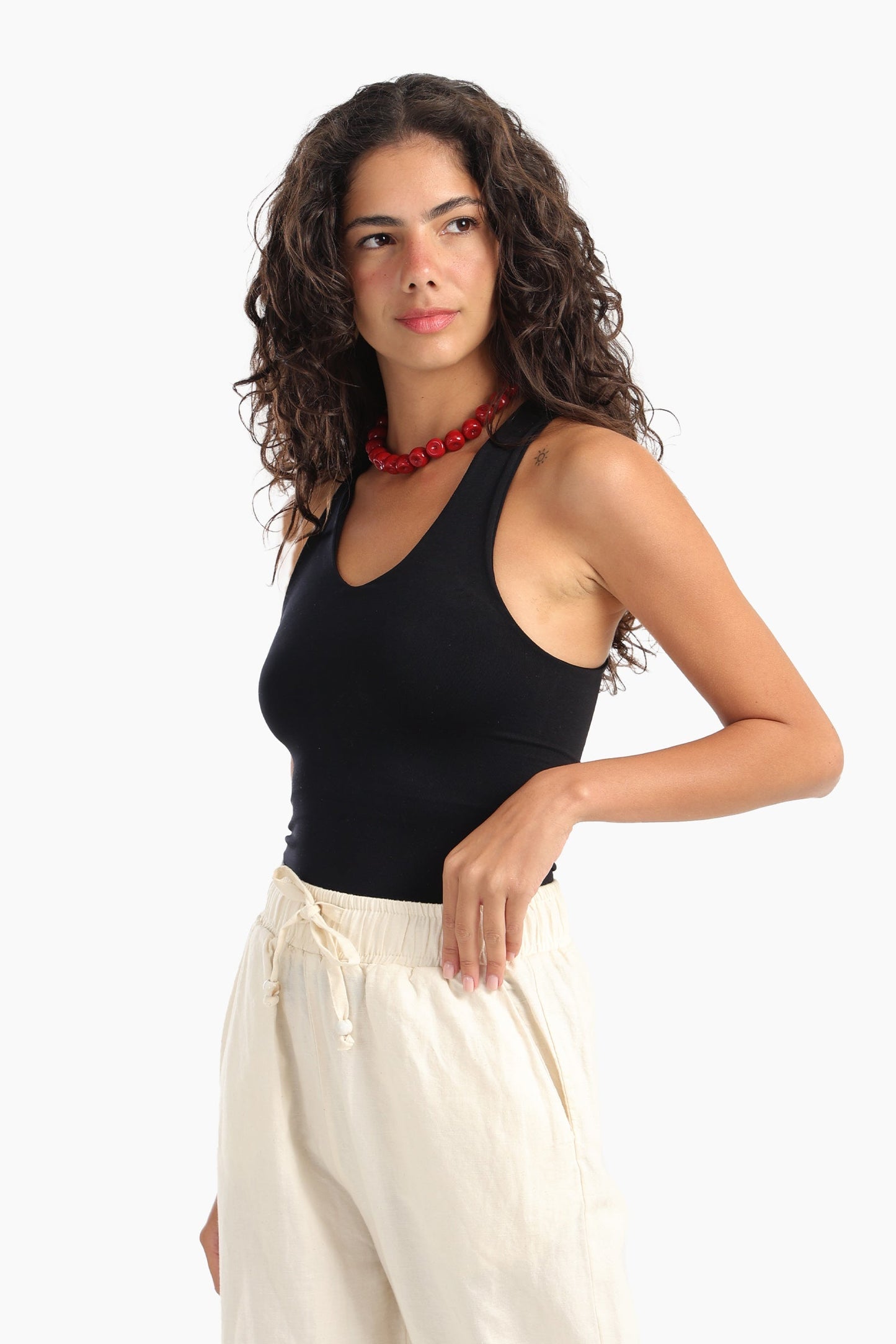 Slim Fit Round Neck Top