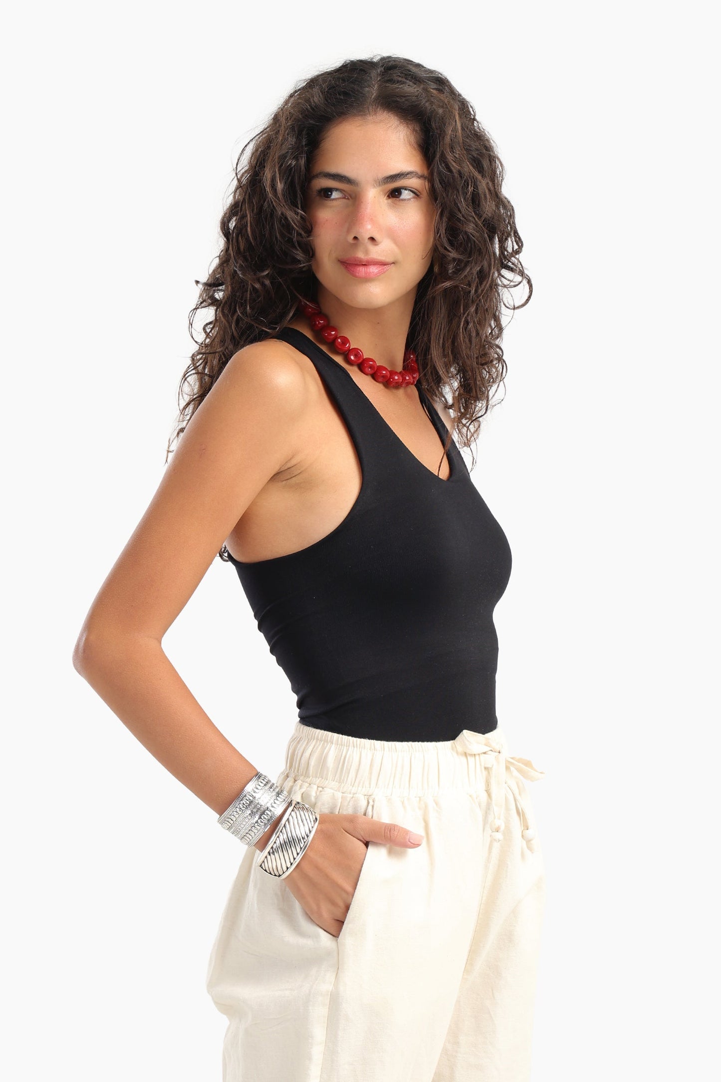 Slim Fit Round Neck Top