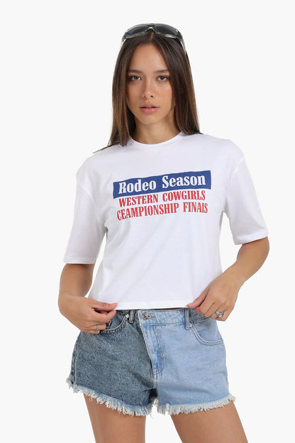 Cotton Printed T-Shirt – Off White