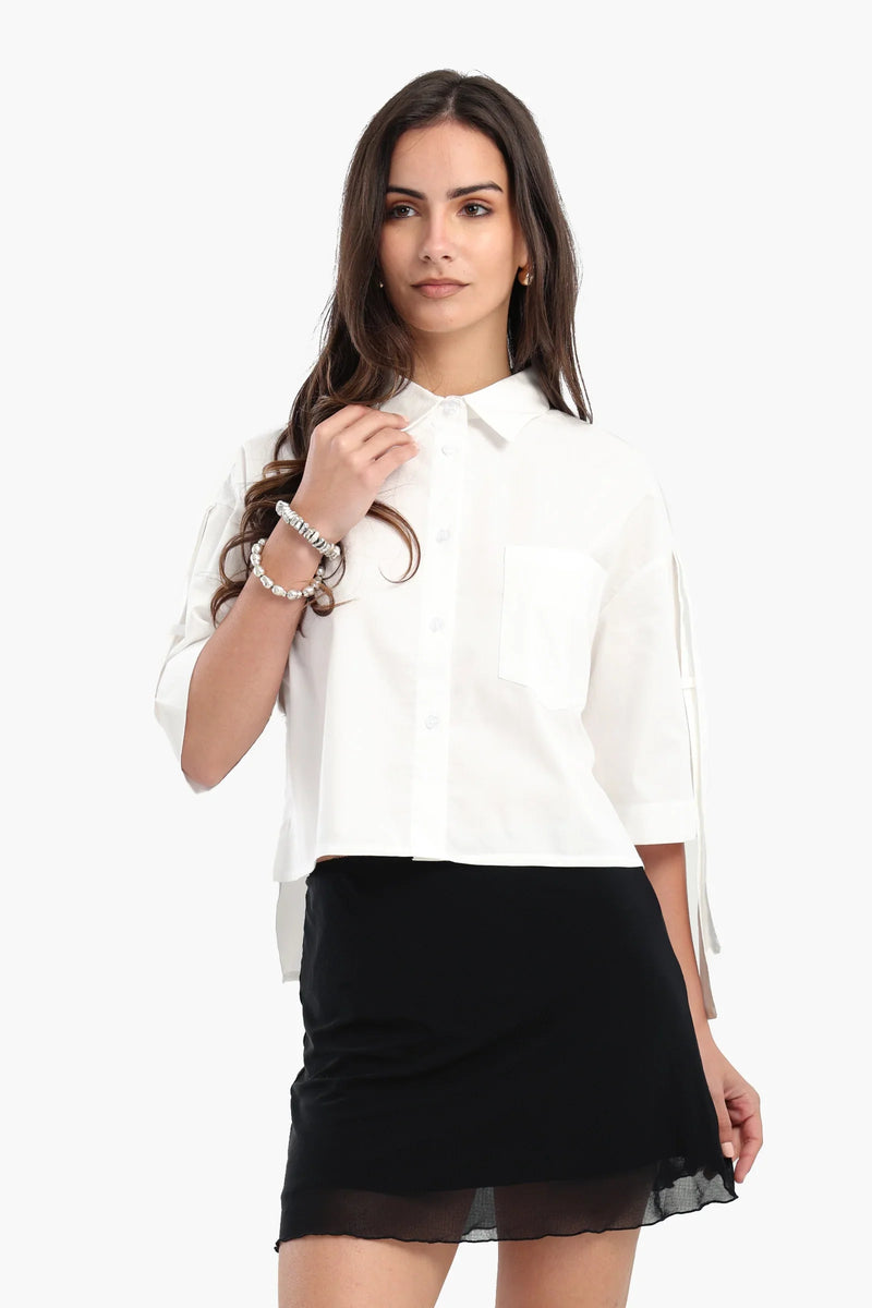 Cotton Solid Classic Shirt – Off White