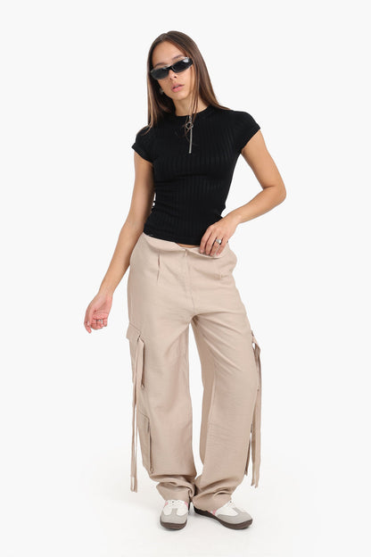 Ribbed Seamless Half Zip Top