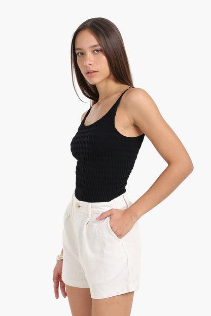 Seamless Microfiber Crinkled Top