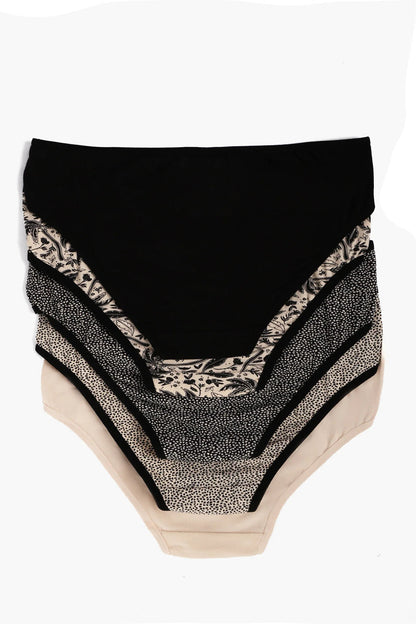 Pack of 5 Cotton Colored Bikini Panties – Multicolor