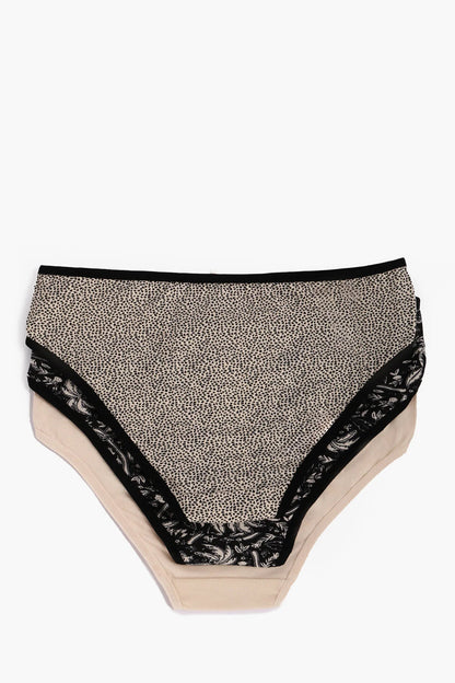 Pack of 3 Cotton Colored Bikini Panties – Multicolor