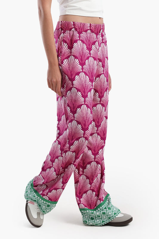 Color Block Wide Leg Pants