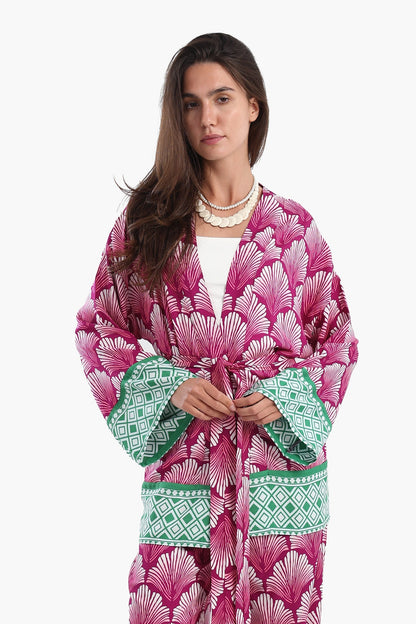 Shell Printed Kimono