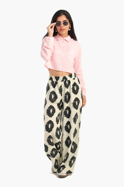 Effortless Cropped Shirt - Rose