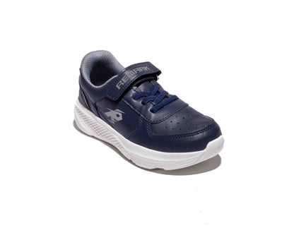 Faux Leather Comfortable Casual Shoes - Navy