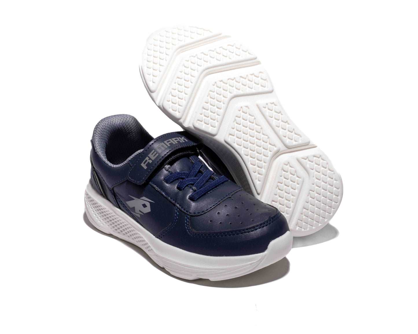 Faux Leather Comfortable Casual Shoes - Navy