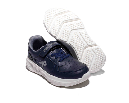 Faux Leather Comfortable Casual Shoes - Navy