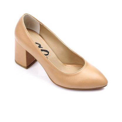 Faux Leather Classic Shoes - Coffee