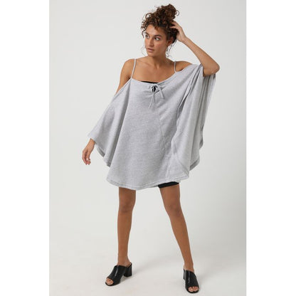 Spaghetti Straps Cover Up - Light Grey