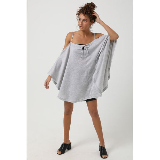 Spaghetti Straps Cover Up - Light Grey