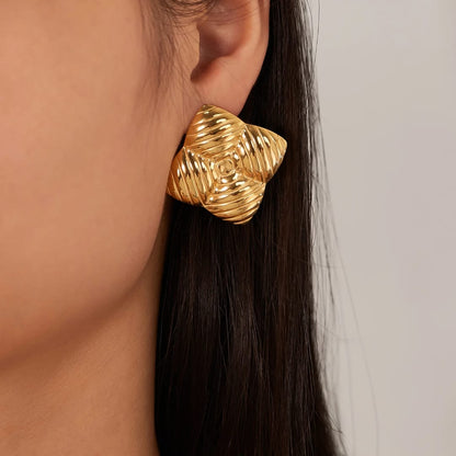 Gold-Plated Earrings with Unique Design