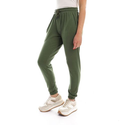 Mixed Poly-Cotton Plain Sports Pants