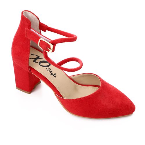 Faux Suede D'Orsay Mary Jane Heels