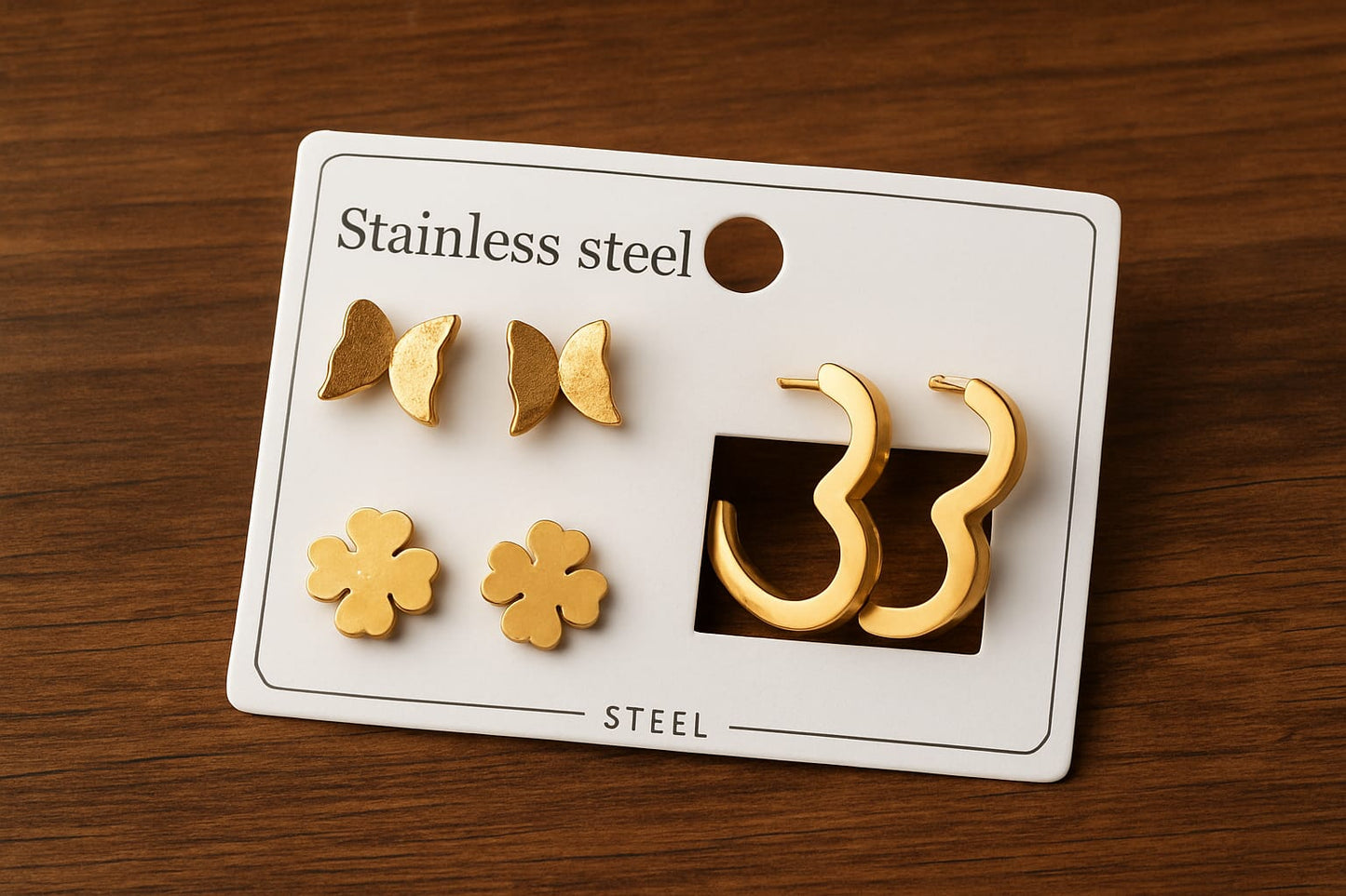 Gold-Plated Earring Set