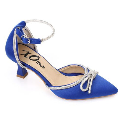 Satin Bow Classic Shoes - Blue
