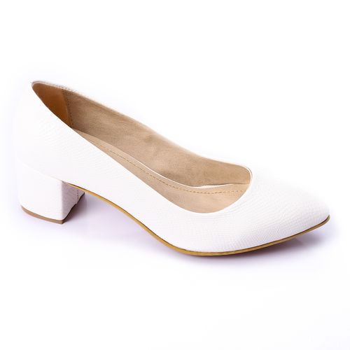 Faux Leather Classic Embossed Pump