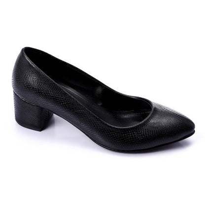 Faux Leather Classic Embossed Pump
