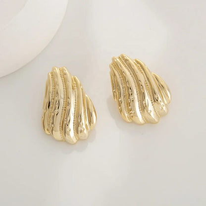 Gold-Plated Shell Earrings