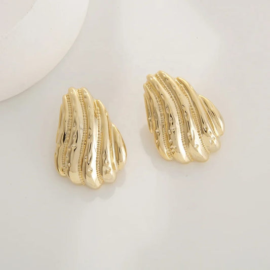 Gold-Plated Shell Earrings