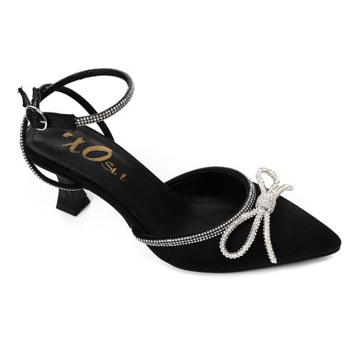Satin Bow Classic Shoes - Black