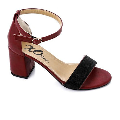 Faux leather Glamour Sandal - Burgundy
