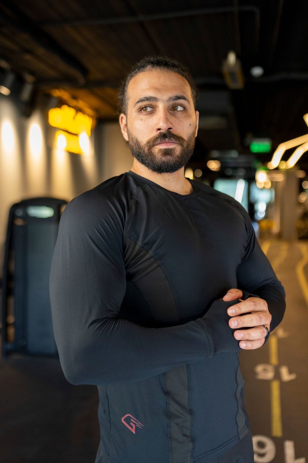 Synthetic Blackout Burst T-Shirt - Black