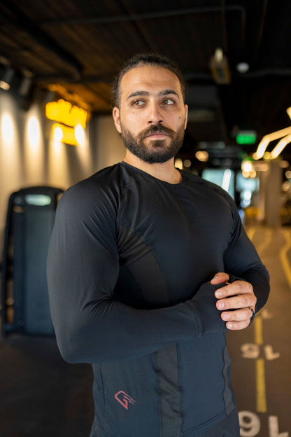 Synthetic Blackout Burst T-Shirt - Black