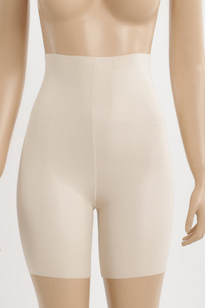 Polyamide Blend Plain High Waist Thigh Slimmers – Nude