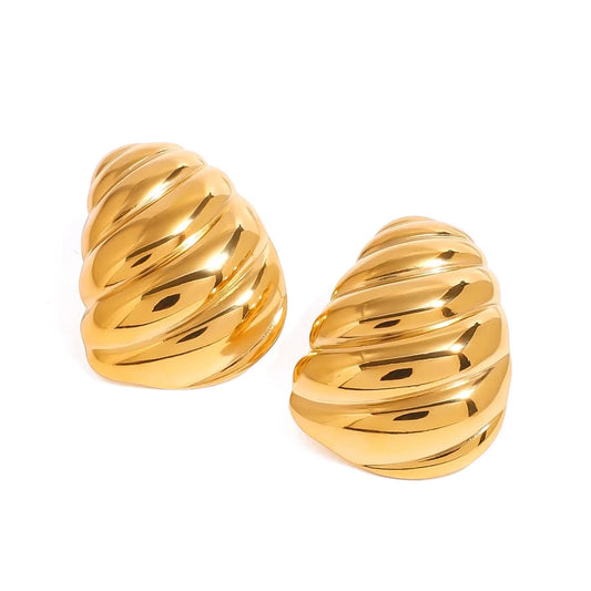 Gold-Plated Twisted Earrings