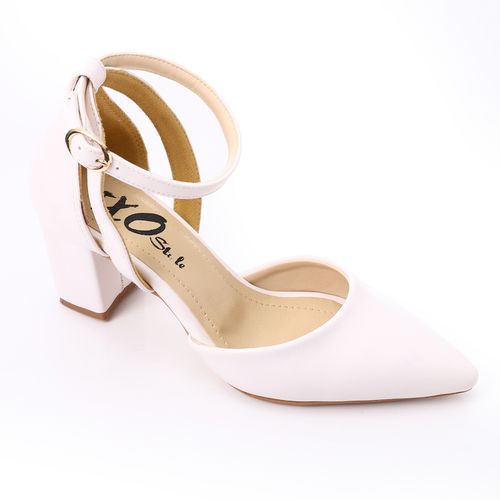 Faux Leather Classic Shoes - White