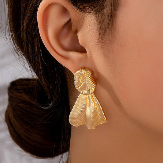 Gold-Plated Knot Earrings