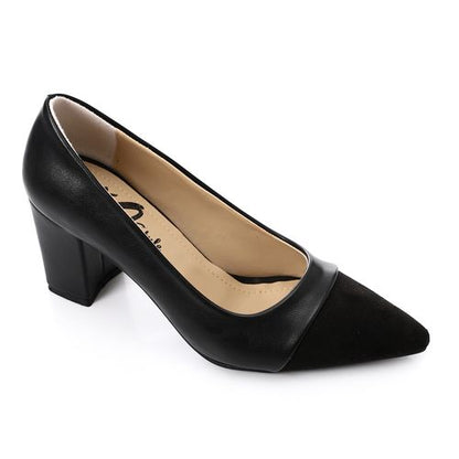 Faux Leather Classic Shoes - Black