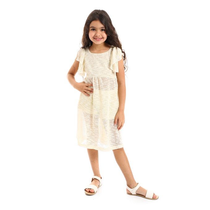 Back Lace Stitched Girls Dress