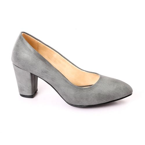 Suede Block Heel Pump
