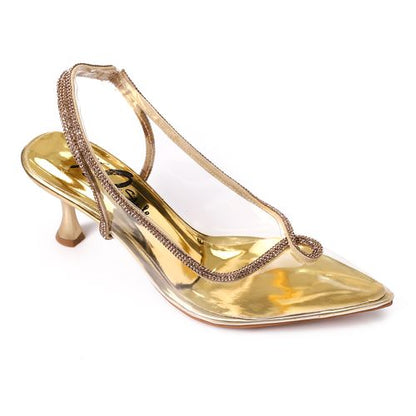 PVC High Heels - Gold