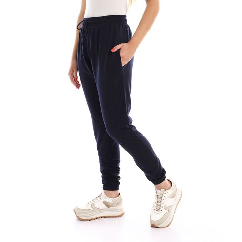 Mixed Poly-Cotton Plain Sports Pants