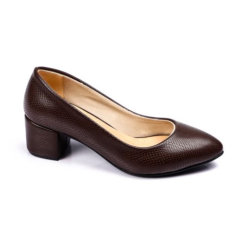 Faux Leather Classic Embossed Pump